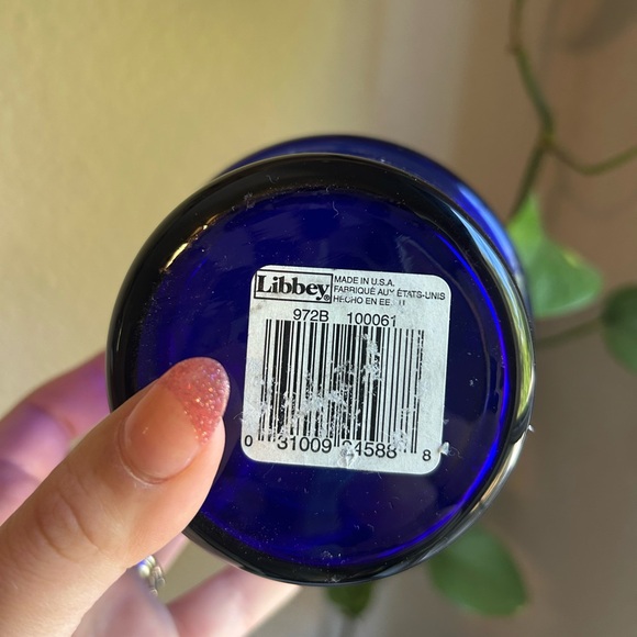 Vintage Libbey Cobalt Blue Pots Set Of Two - Picture 2 of 5